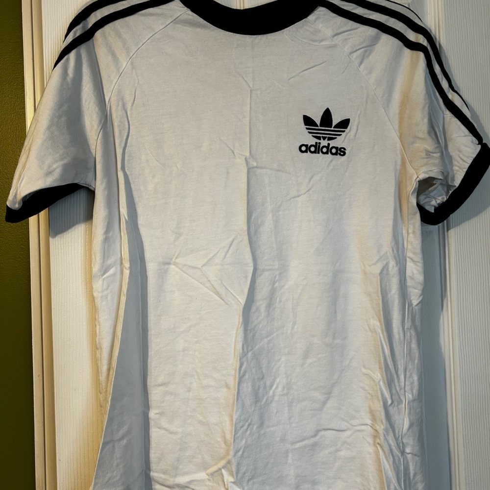 Adidas Tee in White with Black Details